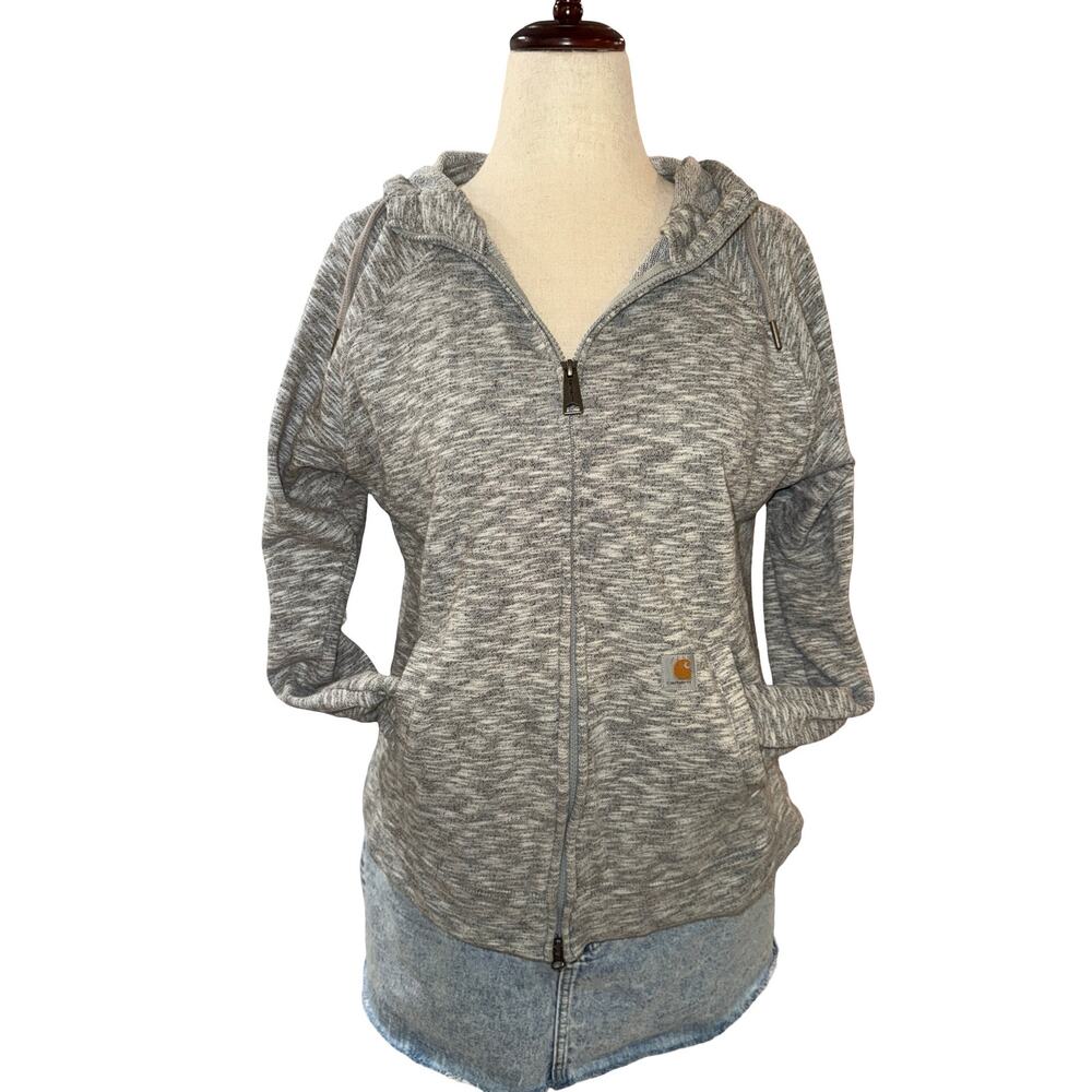 Carhartt Force Women's Relaxed Fit Full Zip Hoodie with Thumbholes Medium